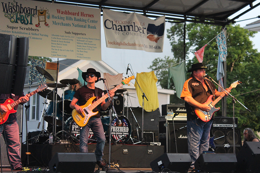 Washboard Festival band playing in Logan Ohio